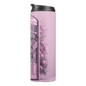 Pink Telefonkabine Thermal Tumbler Thermosbecher (Nach rechts gedreht)