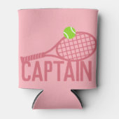 Pink Tennis Captain Personalisiert Dosenkühler (Vorderseite)