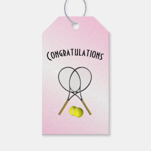 Pink Tennis Design Geschenkanhänger