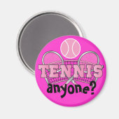 Pink | Tennis Irgendjemand? Magnet (Vorderseite/Rückseite)