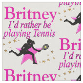 PINK TENNIS MIRL PERSONALISIERT FABRIC STOFF (Nahaufnahme)