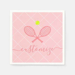 Pink Tennis Themenabend Cocktail Banquet Serviette