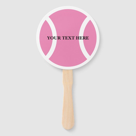 Pink Tennisball Handfächer mit Foto (Vorderseite)