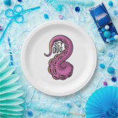 Pink Tentacle Pappteller (Party)