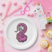 Pink Tentacle Pappteller (Party)