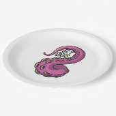 Pink Tentacle Pappteller (Schrägansicht)