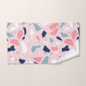 Pink Terrazzo Muster Badhandtuch Set (Handtuch)
