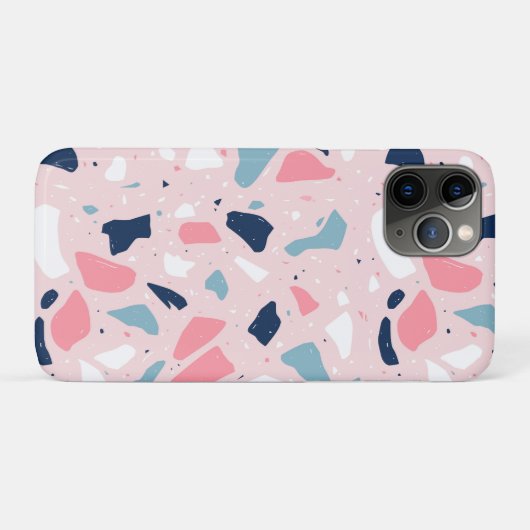 Pink Terrazzo Muster Case-Mate iPhone Hülle (Rückseite (Horizontal))