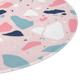 Pink Terrazzo Muster Schneidebrett (Ecke)