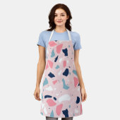 Pink Terrazzo Muster Schürze (Getragen)