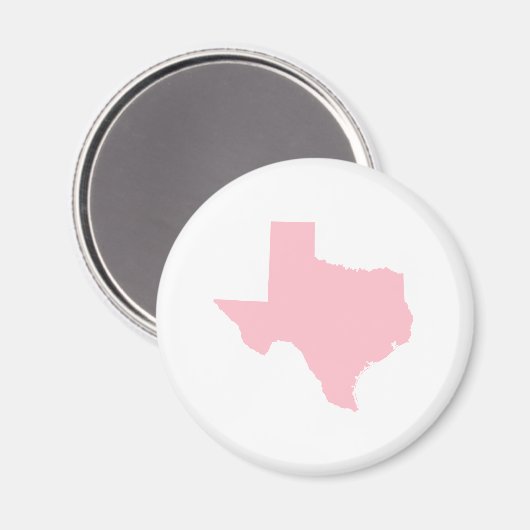 Pink Texas Magnet (Vorderseite/Rückseite)