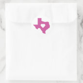 Pink Texas Runder Aufkleber (Tasche)