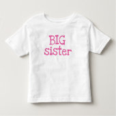 Pink Text Big Sster Kleinkind T-shirt (Vorderseite)