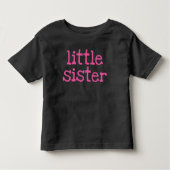 Pink Text Kleine Schwester Kleinkind T-shirt (Vorderseite)