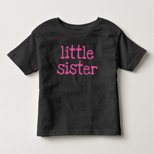Pink Text Kleine Schwester Kleinkind T-shirt (Vorderseite)