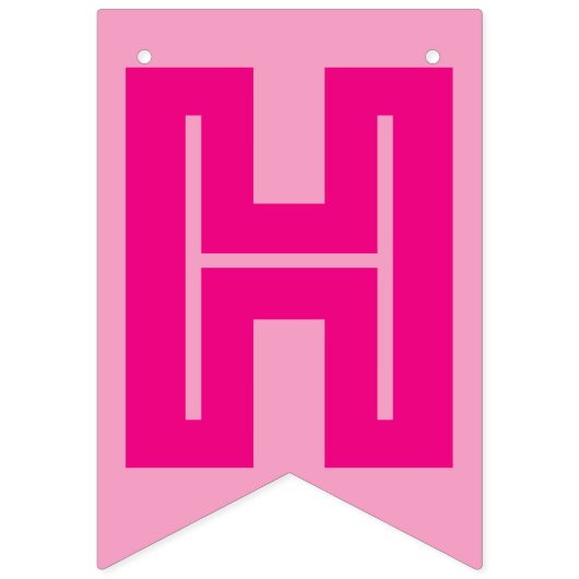 PINK-TEXT U. WEICHES ROSA FARBE☆ ALLES GUTE ZUM WIMPELKETTE (Zweite Fahne)