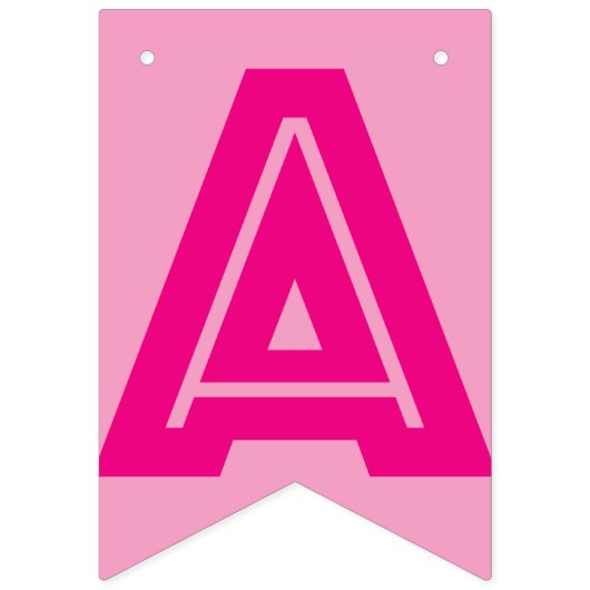 PINK-TEXT U. WEICHES ROSA FARBE☆ ALLES GUTE ZUM WIMPELKETTE (Dritte Fahne)