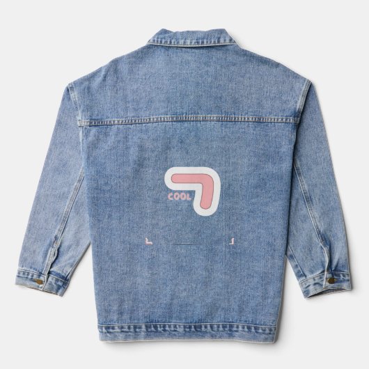 Pink & Text Women's Denim Jacket (Jean Jacket) Jeansjacke (Rückseite)