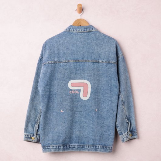 Pink & Text Women's Denim Jacket (Jean Jacket) Jeansjacke (Hangar)