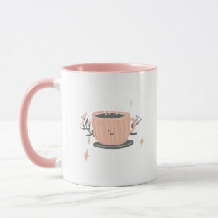 Pink Texted Coffee Cups & Tasse