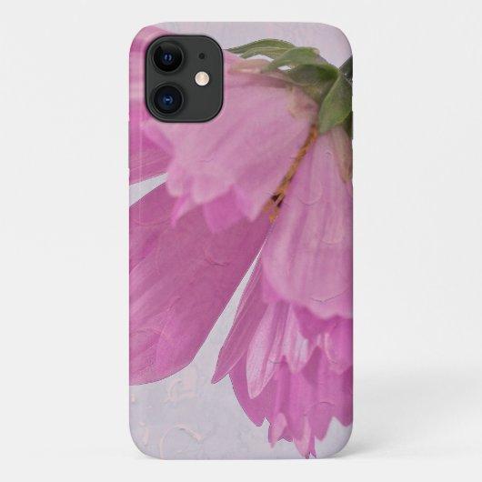 Pink Textured Cosmo Blume Case-Mate iPhone Hülle (Rückseite)