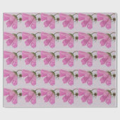 Pink Textured Cosmo Blume Geschenkpapier (Flach)