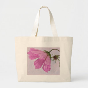Pink Textured Cosmo Blume Jumbo Stoffbeutel