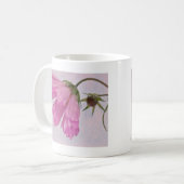 Pink Textured Cosmo Blume Kaffeetasse (Vorderseite Links)