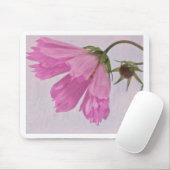 Pink Textured Cosmo Blume Mousepad (Mit Mouse)
