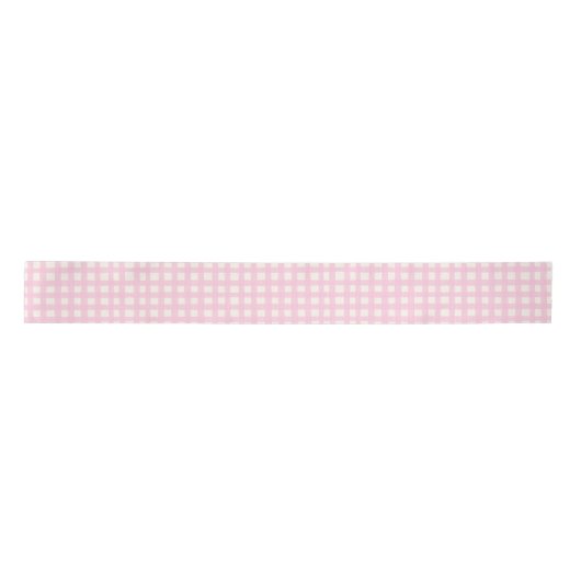 Pink Textured Gingham Satinband (Vorderseite)