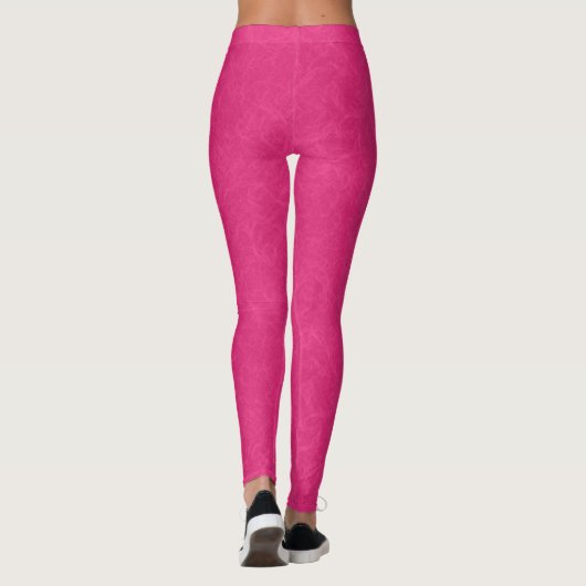 Pink textured surface with subtle swirling pattern leggings (Rückseite)