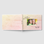 Pink Textured Vow Renewal Gästebuch (Voll)