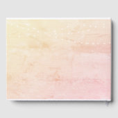 Pink Textured Vow Renewal Gästebuch (Rückseite)