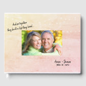 Pink Textured Vow Renewal Gästebuch (Vorderseite)