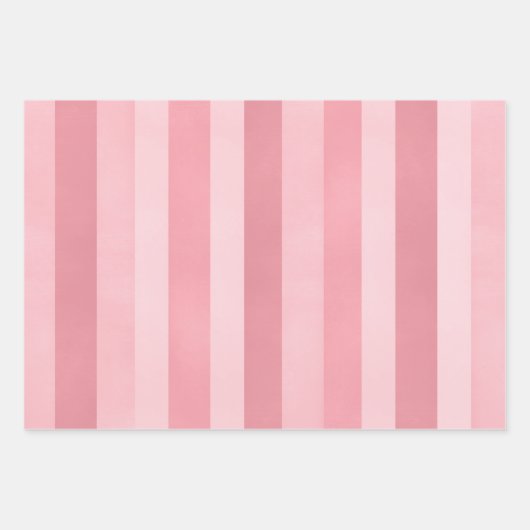 Pink Texturierte Streifen Muster Geschenkpapier Set (Vorderseite 3)