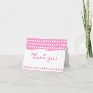 pink thank you card with ducks dankeskarte