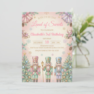 Pink The Nutcracker Birthday Invitation Einladung