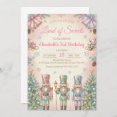 Pink The Nutcracker Birthday Invitation Einladung (Vorne/Hinten)