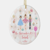 Pink The Nutcracker Clara Weihnachtsballett-Tänzer Keramik Ornament (Rechts)