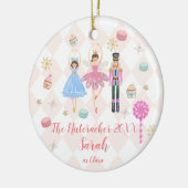 Pink The Nutcracker Clara Weihnachtsballett-Tänzer Keramik Ornament (Links)