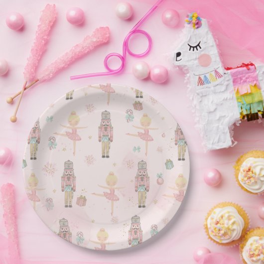 Pink The Nutcracker Weihnachtsballett 1. Geburtsta Pappteller (Party)