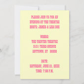 PINK THEATER INVITE ~EZ2 CUSTOMIZE THEATER PLAY EINLADUNG (Rückseite)