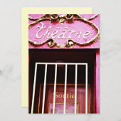 PINK THEATER INVITE ~EZ2 CUSTOMIZE THEATER PLAY EINLADUNG (Vorne/Hinten)