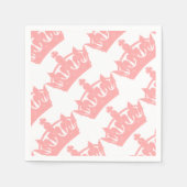 Pink Theme English Royal Crown Paper Napkins Serviette (Vorderseite)