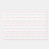 Pink Theme Holiday Wrapping Paper Sheets Geschenkpapier Set (Vorderseite 3)