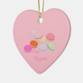 Pink Theme Paris Französisch Macaron Bon Appetit Keramik Ornament (Links)