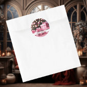 Pink Themed Happy Holidays Aufkleber