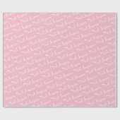 Pink Themed Paris French Christmas Joyeux Weihnach Geschenkpapier (Flach)