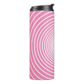 Pink Thermal Tumbler with Hearts - Custom Colors Thermosbecher (Nach links gedreht)
