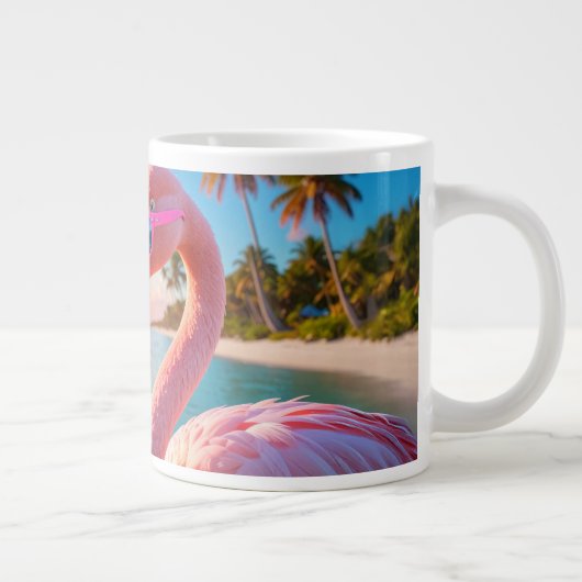 PINK THINKER - Flamingo PINK Jumbo-Tasse (Rechts)